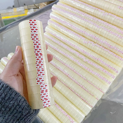 22 년 공장 문구 테이프 맑고 투명한 노란색 OEM 사용자 지정